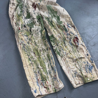 VTG Washington Dee Cee Thrashed Overalls Carpenter Bibs Workwear Painter Paint