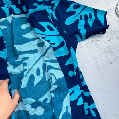 Hawaiian VTG Shirt Crop Rockabilly Floral Multi Color Robe 60s 70s Disco Hawaii