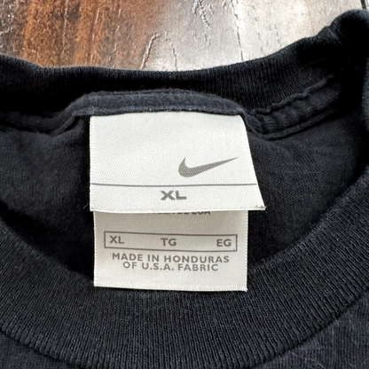 Vintage T Shirt Nike Basic Swoosh Black Y2K Yellow Green Oregon Ducks XL