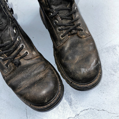 Caterpillar Men's Second Shift Work Boot Soft Toe Black Leather Size 8.5 CAT