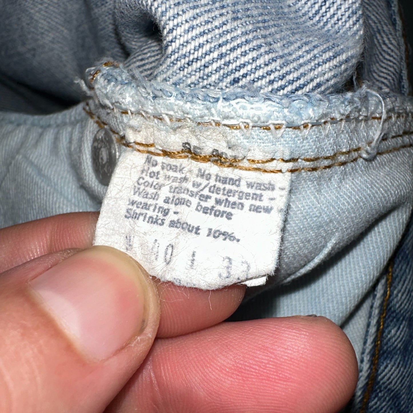 Levis 501 Vintage 80s Redline Selvedge USA XX Jeans Light Wash 40x33 Act 38x30