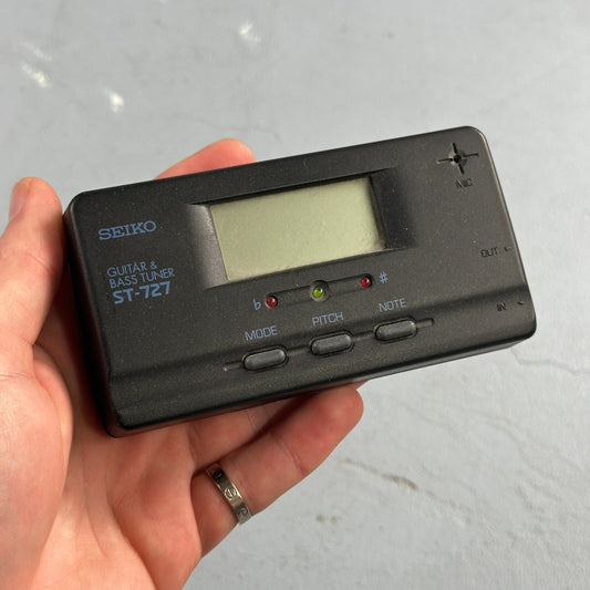Seiko ST-727 Guitar and Bass Tuner Tested and Working Vintage