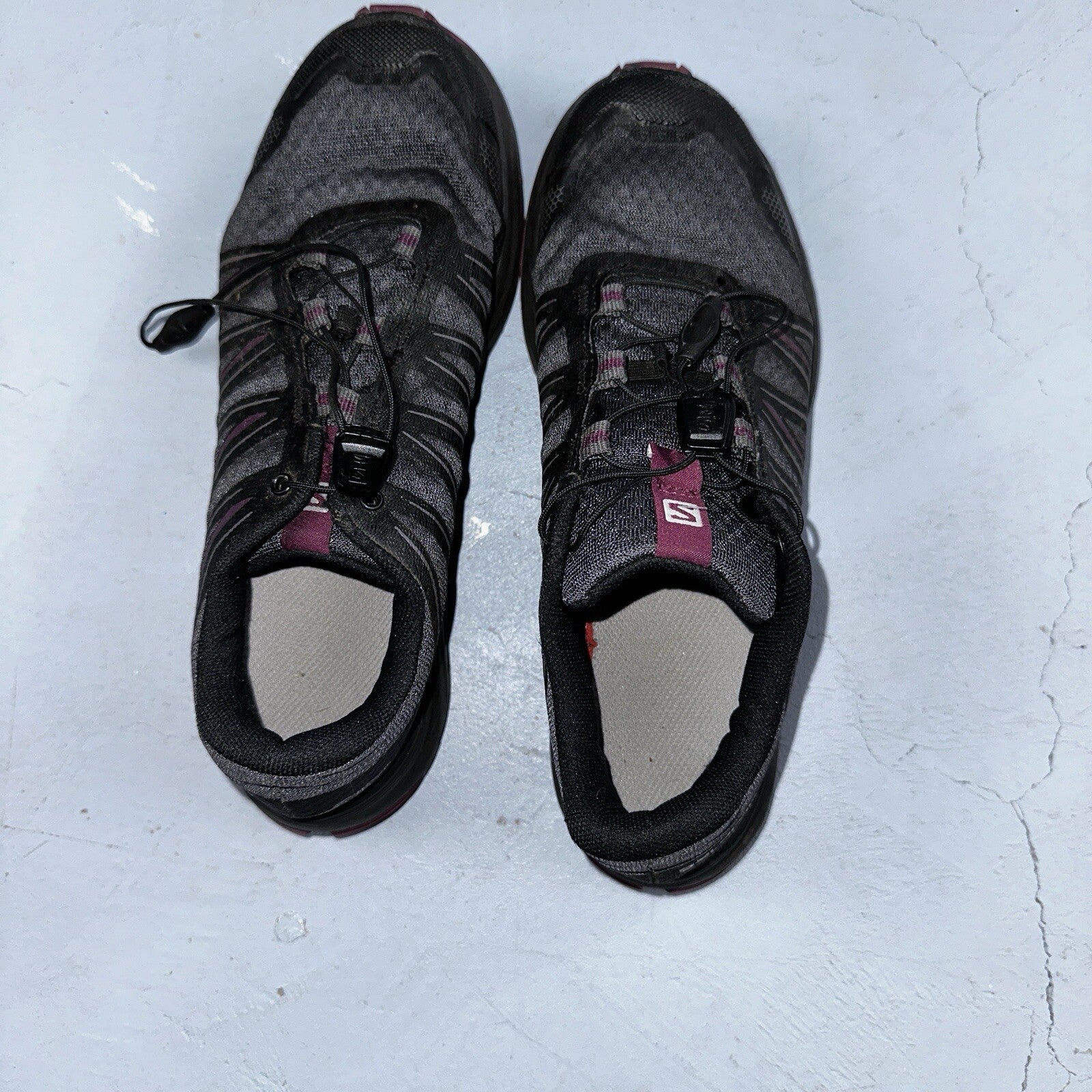 Salomon Ortholite Women's Cross Training Running Shoes - Size 7 Charcoal/Plum