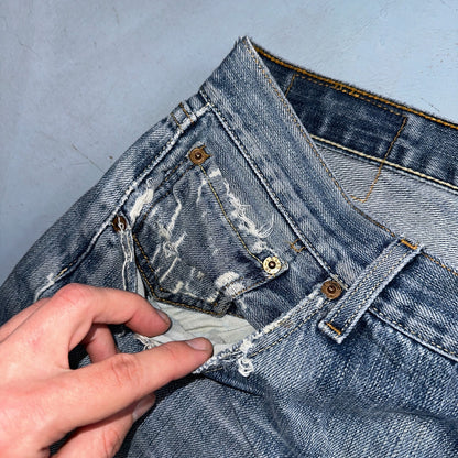 Levis 501 Vintage Y2K XX Straight Leg Jeans Blue Med Wash 34x36 Act 33x30