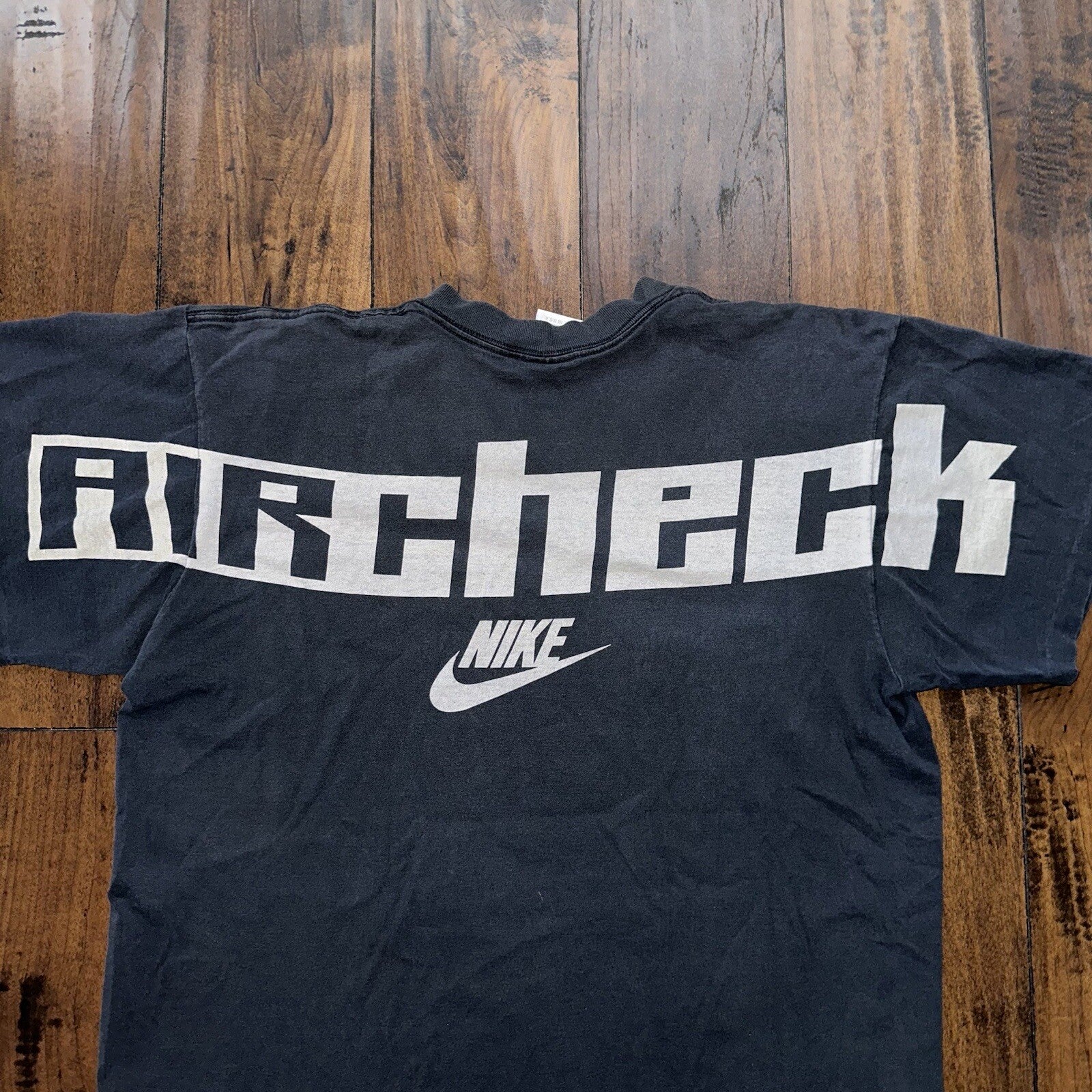 Nike Vintage T Shirt Mens XL AIR CHECK Rap Jordan Music Flight Track Sneakers