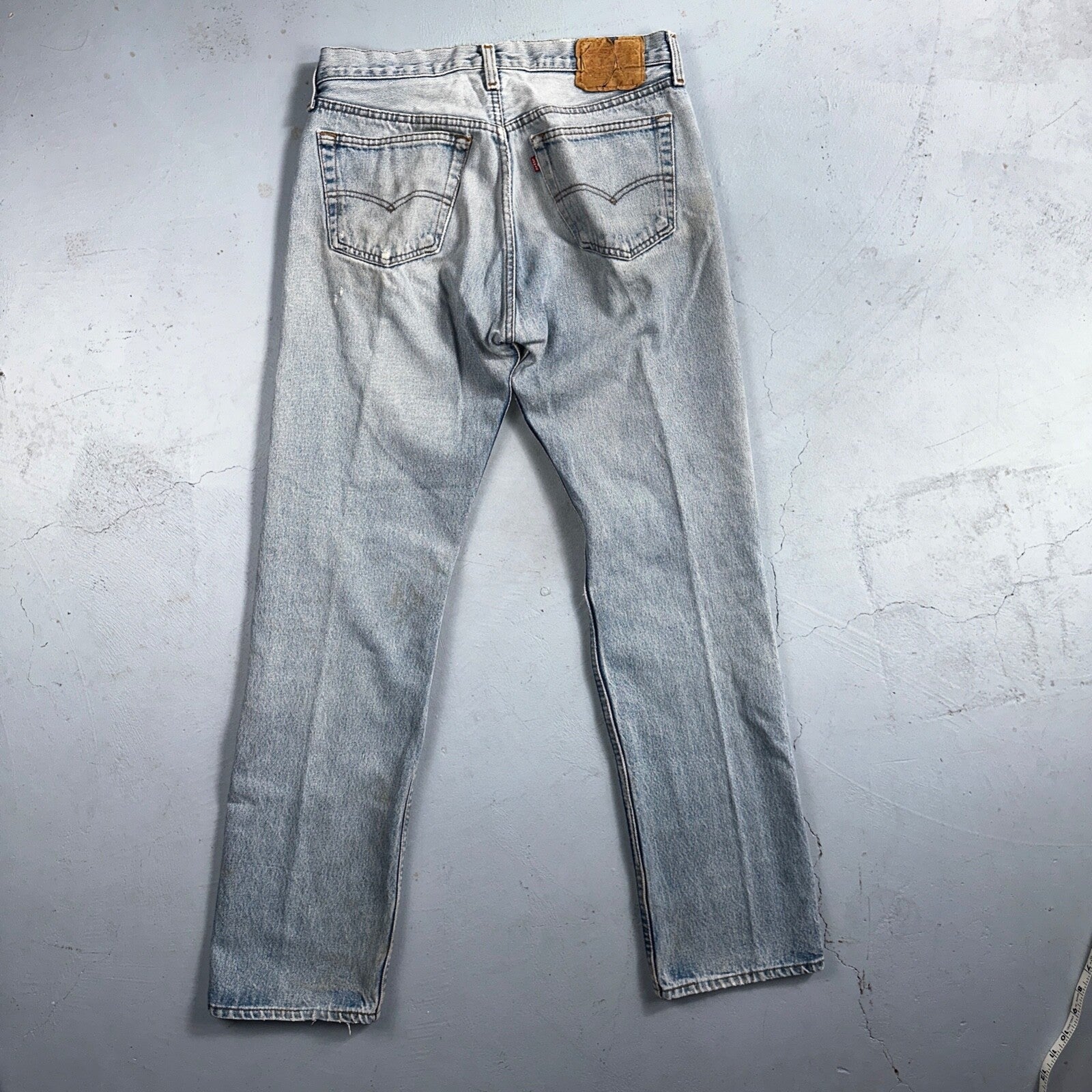 Levis 501 Vintage 80s USA XX 90s Straight Leg Jeans 33x36 Light Wash Act 30x31