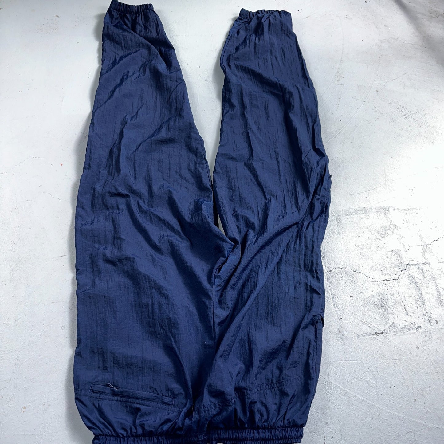Nike VTG 90s Windbreaker Track Pants Ankle Zip Unlined Blue 1990s Essential
