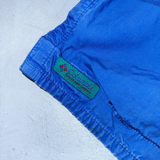 Columbia VTG Shorts Mens Large Blue Lined Trunks Nylon Shell Hike 4 in
