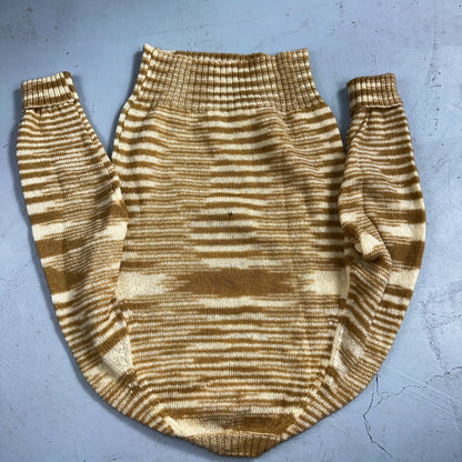 Robert Bruce 1970s Vintage Wool Cardigan Sweater Yellow Mustard Brown Aztec USA