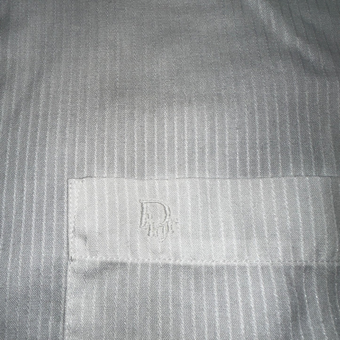 Christian Dior VTG Button Shirt Short Sleeve Men’s 16.5 Ivory Basic 80s 1980s