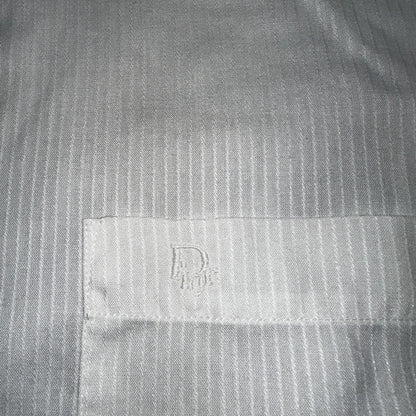 Christian Dior VTG Button Shirt Short Sleeve Men’s 16.5 Ivory Basic 80s 1980s