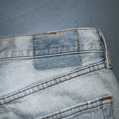 Levis 501 Vintage 90s Mexico Straight Leg Jeans Blue Light Wash 34x30 Act 31x29