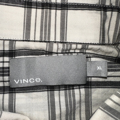 Vince Men’s Sz XL Plaid Sport Shirt Linen Blend Long Sleeve Button Down