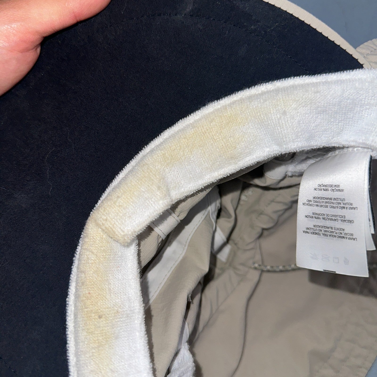 VTG Columbia Hat Cap Adult White Adjustable Wide Brim Neck Cover UPF 30