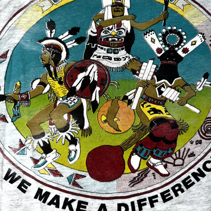 Knotts Indians Make Difference Vintage T Shirt Fruit Of The Loom USA 90s Tribal