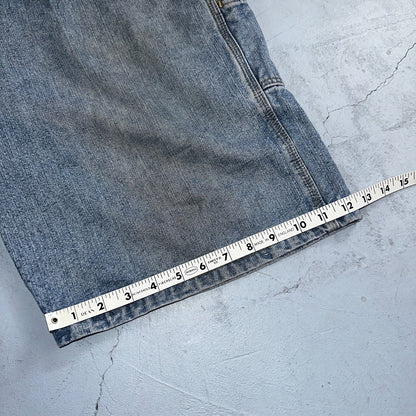 PCI PEAR CONNECTION Kenpa Blue Denim Baggy Skate Cargo Shorts Men Size 38 Y2K