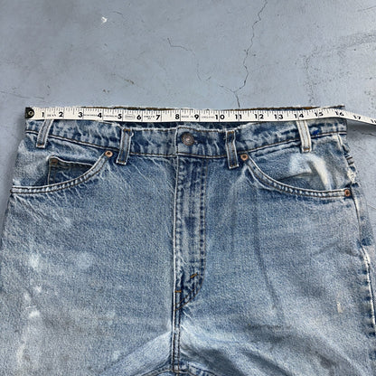 Levis 517 Vintage 90s USA Orange Tab Bootcut Flare Blue Worn Jeans Act 33x31