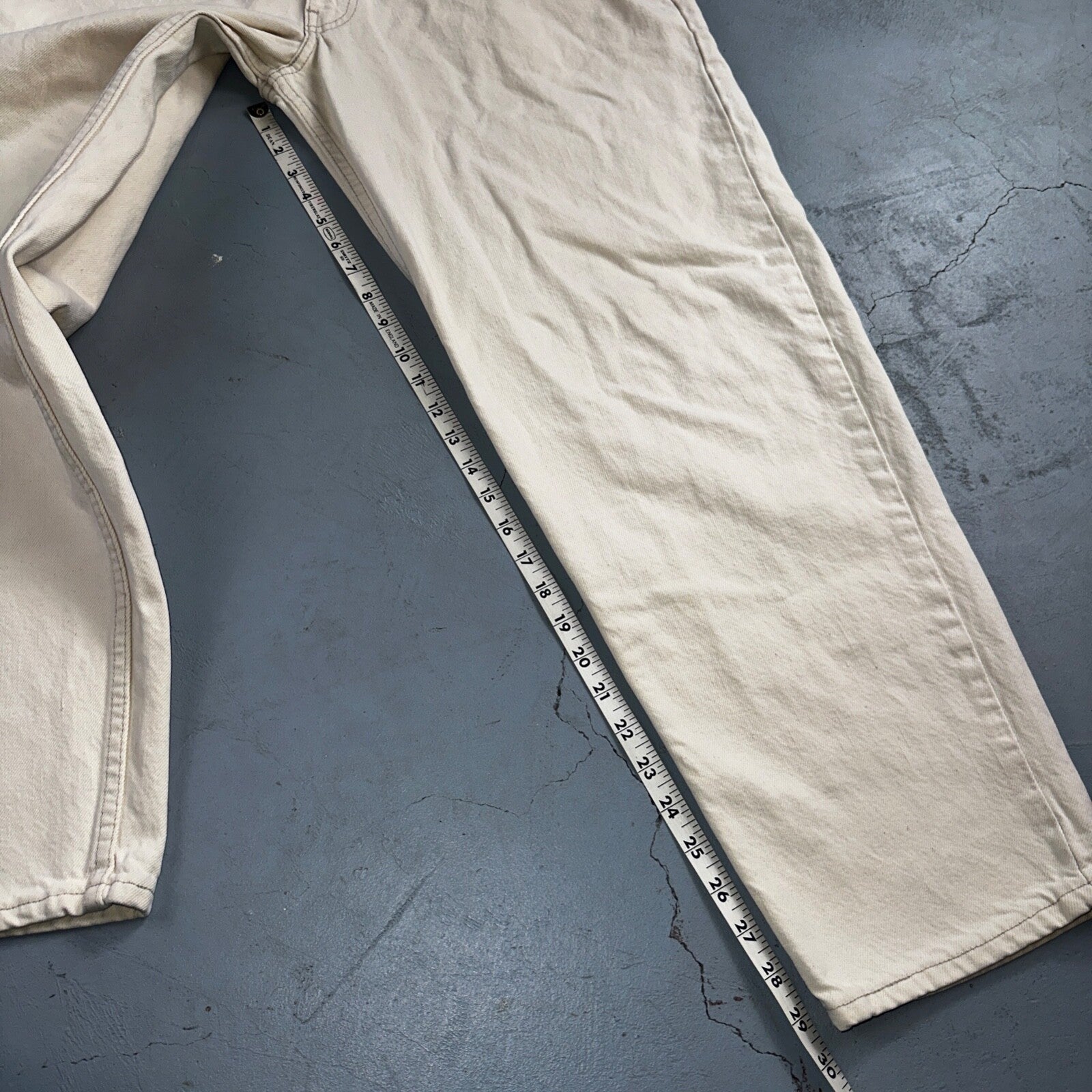 Levis SilverTab Vintage USA 90s Baggy Denim Jeans White Silver 34x30 Act 32x29