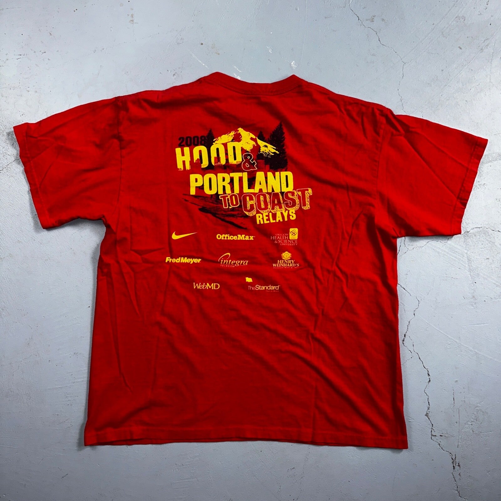 Nike Hood To Coast 2008 Y2K VTG T Shirt Promo Running Race Official Oregon PDX