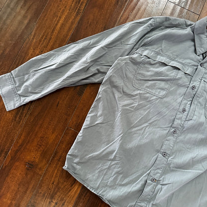 Carhartt Button Shirt XL Blue Force Long Sleeve Shirt Vented Relaxed Fit 101290