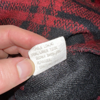True Grit VTG 80s Made in USA Fleece Jacket Shirt Jacket Plaid Flannel Buffalo