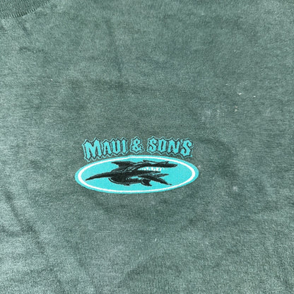 Maui & Sons Shark 90s VTG T Shirt Gameshark Ocean Hawaii USA Single Stitch