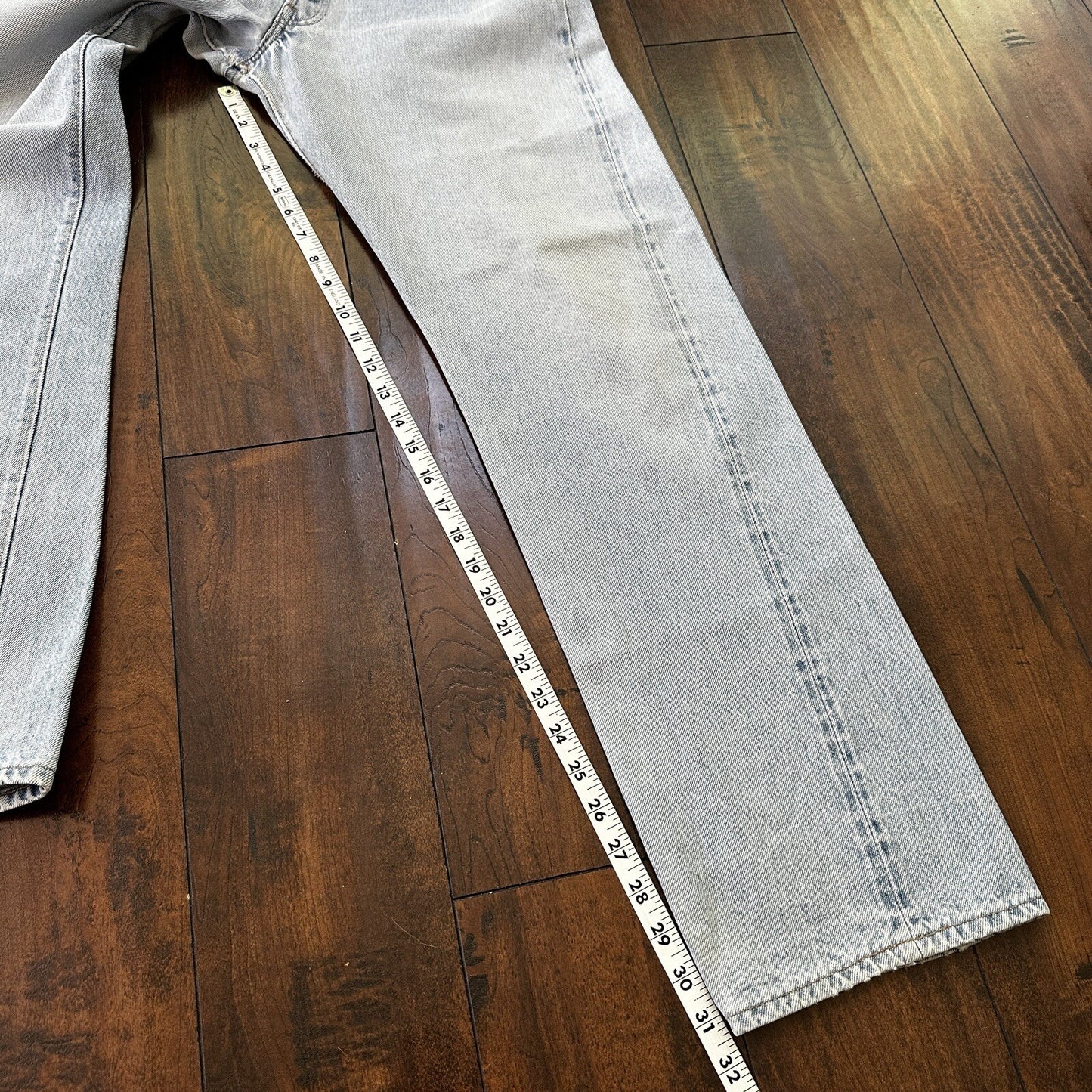 Levis Vintage 80s Redline Selvedge USA 501 XX Jeans Light Wash 34x36 Act 32x31