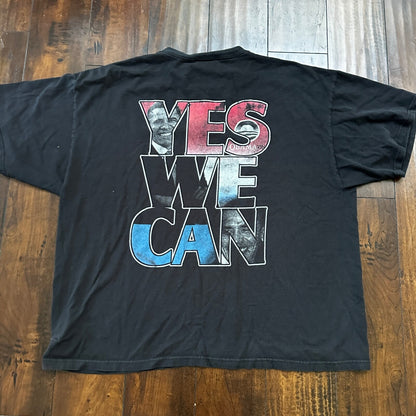 Obama 2XL VTG T Shirt Y2K Rap Tee Style Political Democrat Chicago President