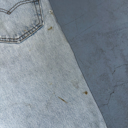 Levis 501 Vintage 90s USA XX Straight Leg Jeans Blue Light Wash 33x34 Act 30x32