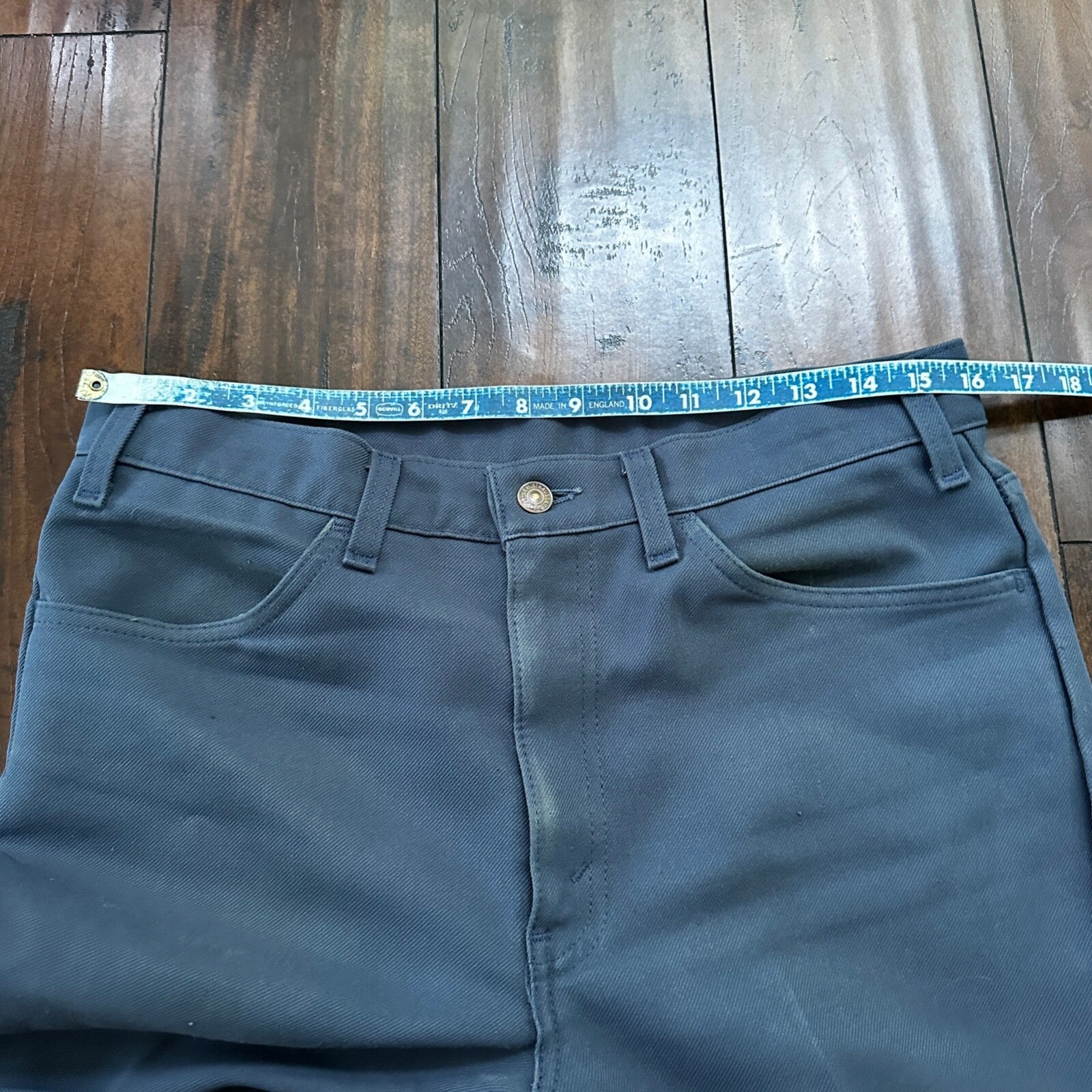 VTG Levis 517 Lot 2 Blue + Brown Polyester Pants Black Gold Tab 34x30 Act 32x28