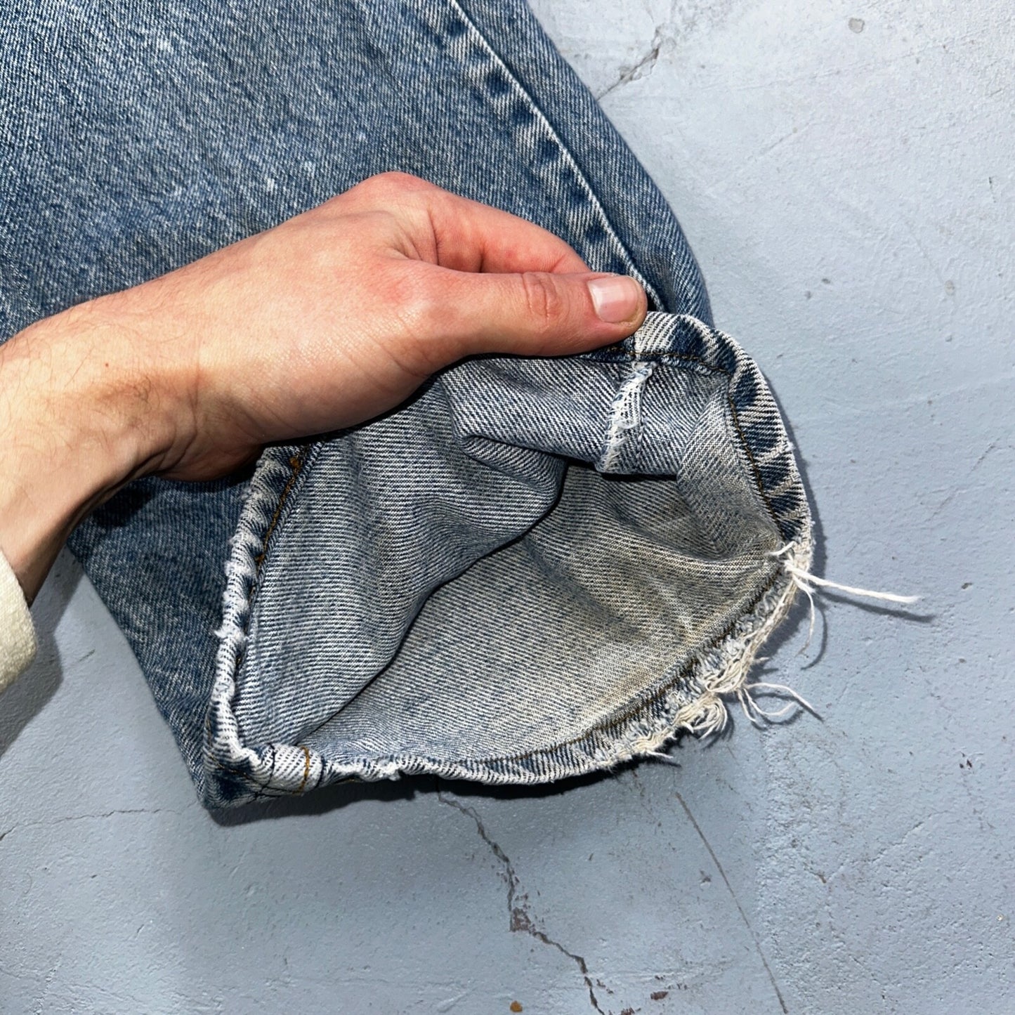 Levis 517 Vintage 80s USA Boot Cut Leg Jeans Light Wash Orange Tab Act 32x30