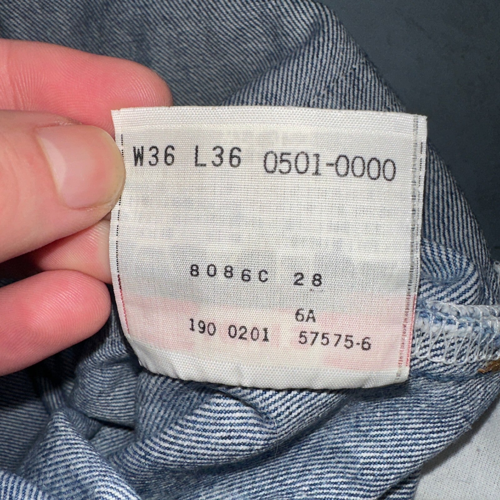 Levis 501 Vintage Y2K Mexico Straight Leg Jeans 36x36 90s Med Wash Act 36x32