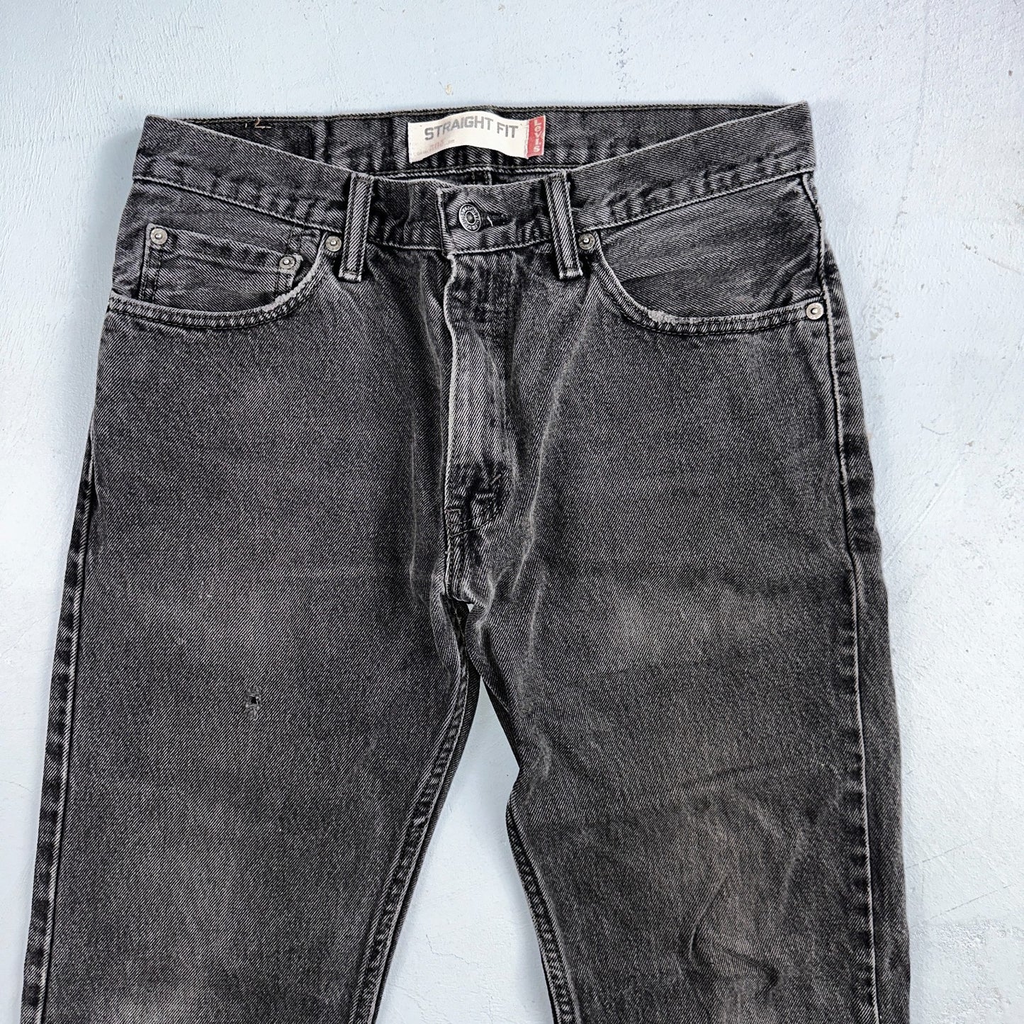 Levis 505 Vintage Y2K Straight Leg XX 2000s Jeans 32x30 Black Light Wash 31x29