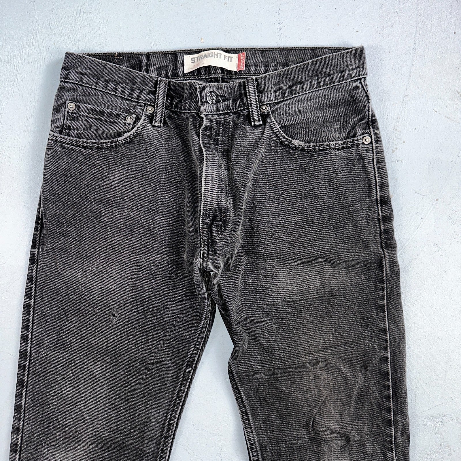 Levis 505 Vintage Y2K Straight Leg XX 2000s Jeans 32x30 Black Light Wash 31x29
