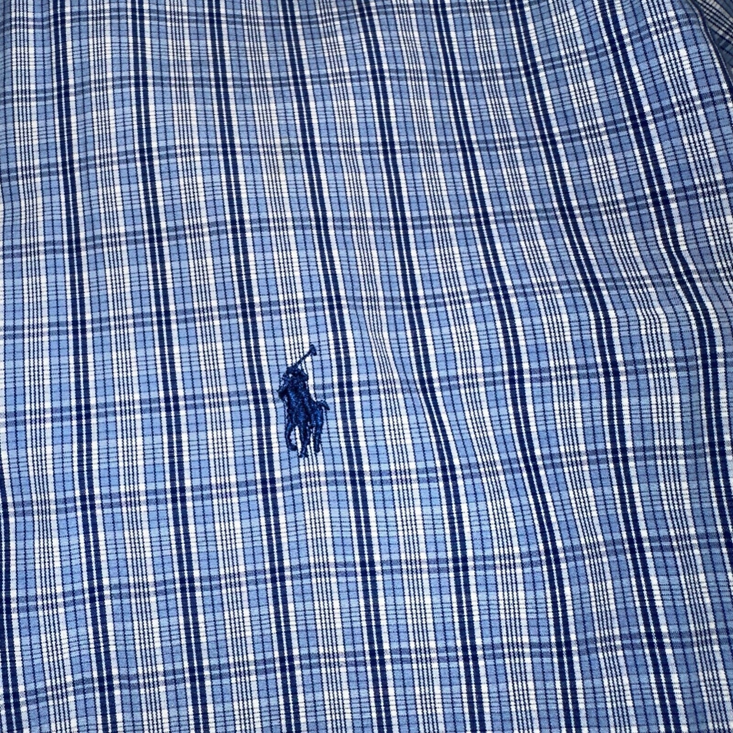 Ralph Lauren Polo VTG Button Down Shirt Men's M Blue Plaid Blake Two-Ply