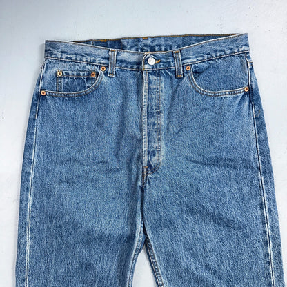 Levis 501 Vintage 80s USA XX Straight Leg Jeans Blue Light Wash 36x32 Act 34x32