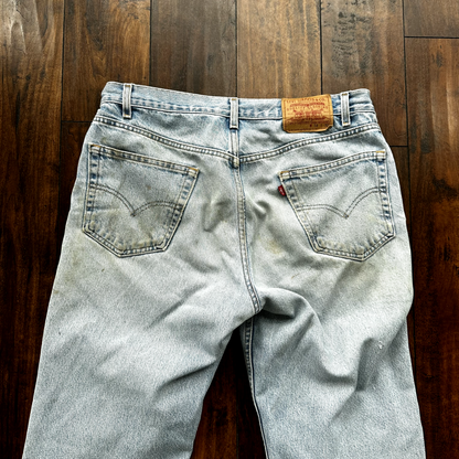 Levis 901 Vintage 90s Straight Leg XX Jeans 34x32 Relaxed Light Wash Act 33x31