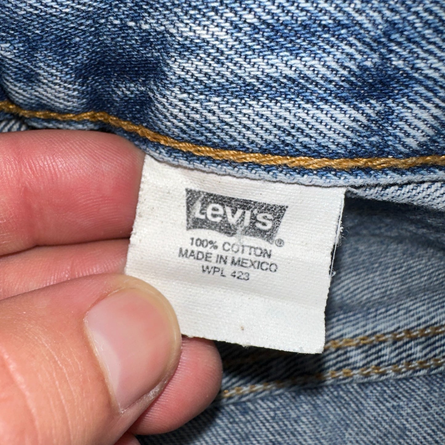 Levis 501 Vintage Y2K Mexico Straight Leg Jeans Blue Light Wash 40x30 Act 38x30