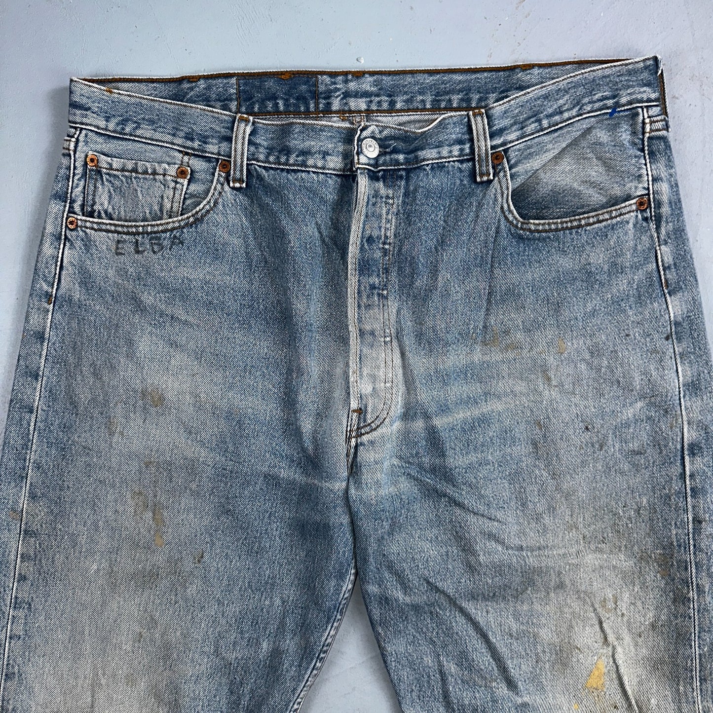 Levis 501 Vintage 90s XX Straight Leg Jeans Y2K Light Wash 40x36 Act 38x31