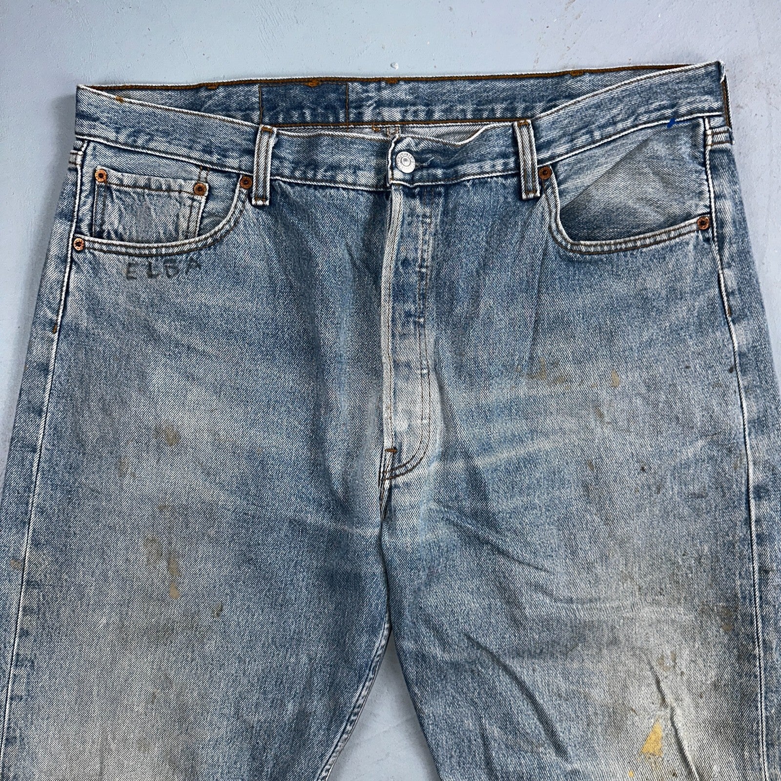 Levis 501 Vintage 90s XX Straight Leg Jeans Y2K Light Wash 40x36 Act 38x31