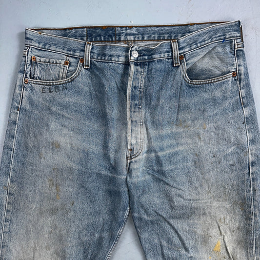 Levis 501 Vintage 90s XX Straight Leg Jeans Y2K Light Wash 40x36 Act 38x31