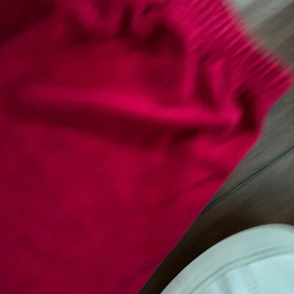 Vintage 80s Women's Pink Red Poly Jumpsuit Jumper 2pc Medium Juicy