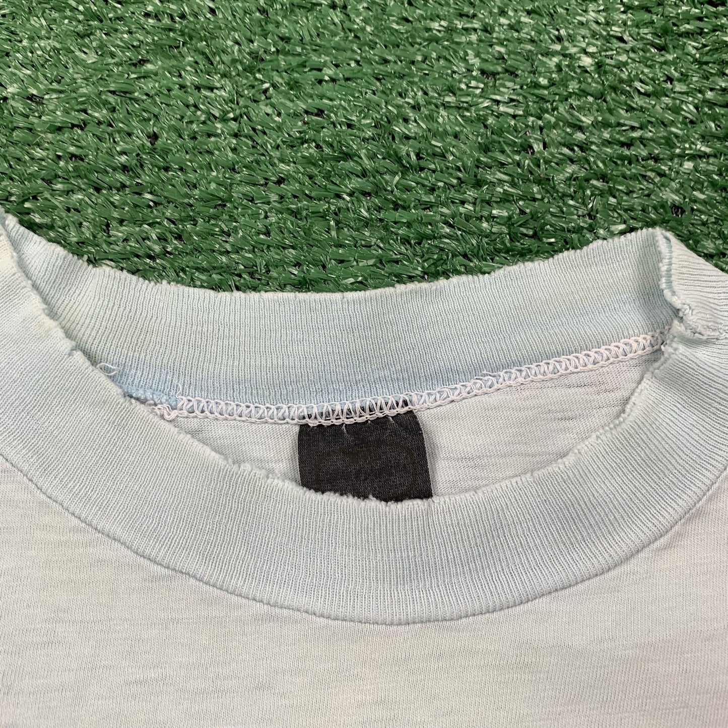 Nike Vintage T Shirt Mens L Quad Block Print Thrashed 70s Original Distressed