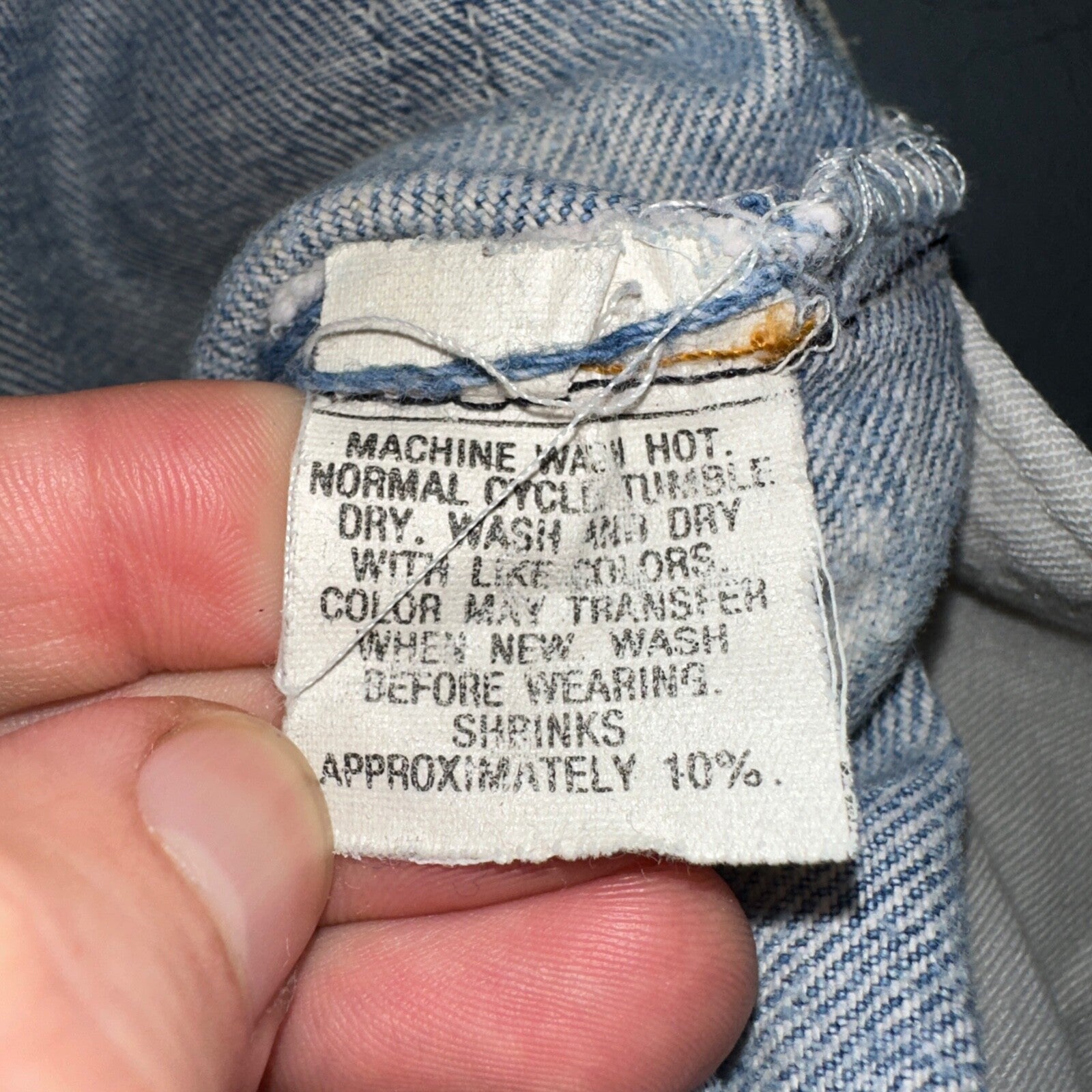 Levis 501 Vintage 80s USA XX Straight Leg Jeans Blue Thrashed 33x38 Act 31x33