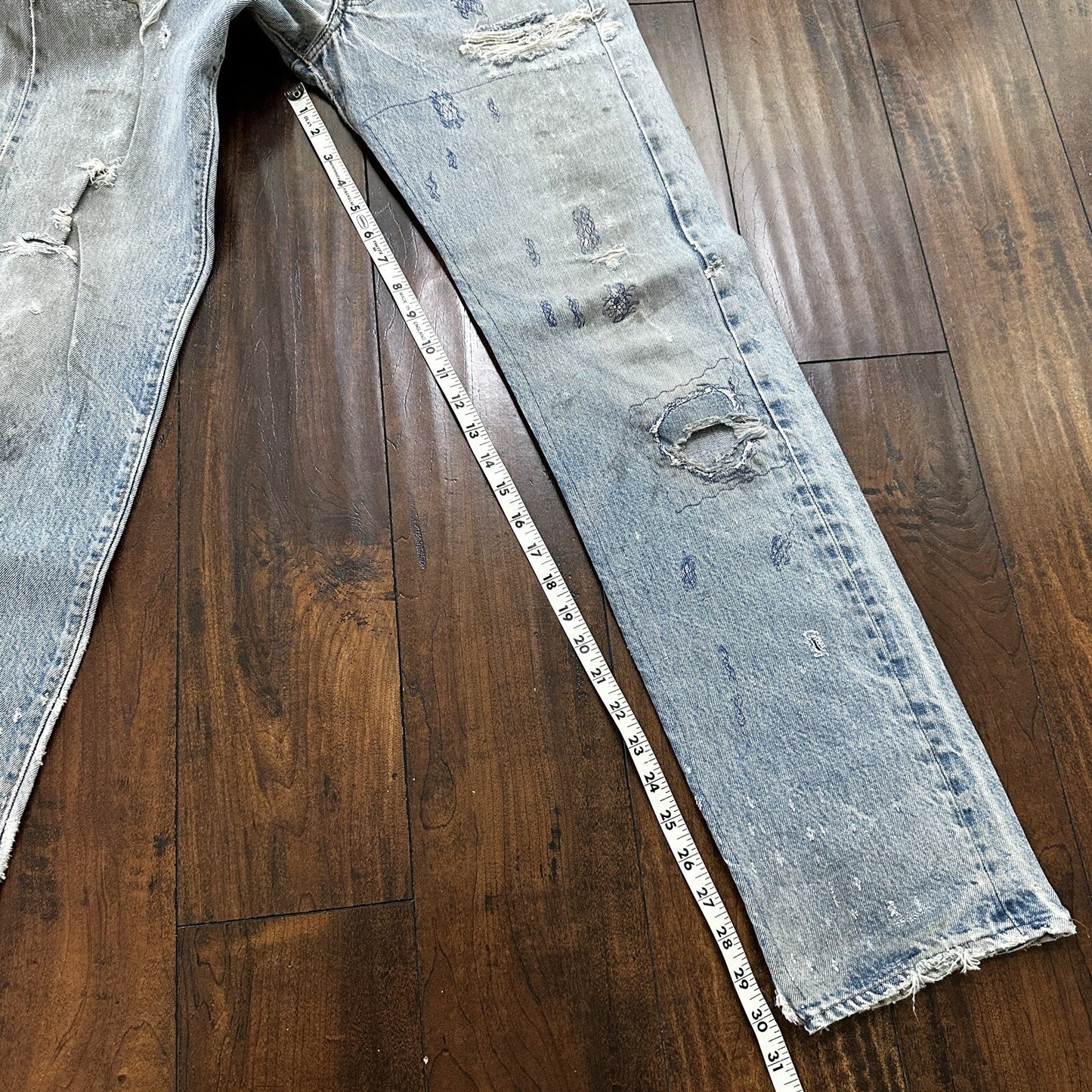 Levis Vintage 80s Redline Selvedge USA 501 XX Jeans 66 70s Light 30x36 Act 27x30