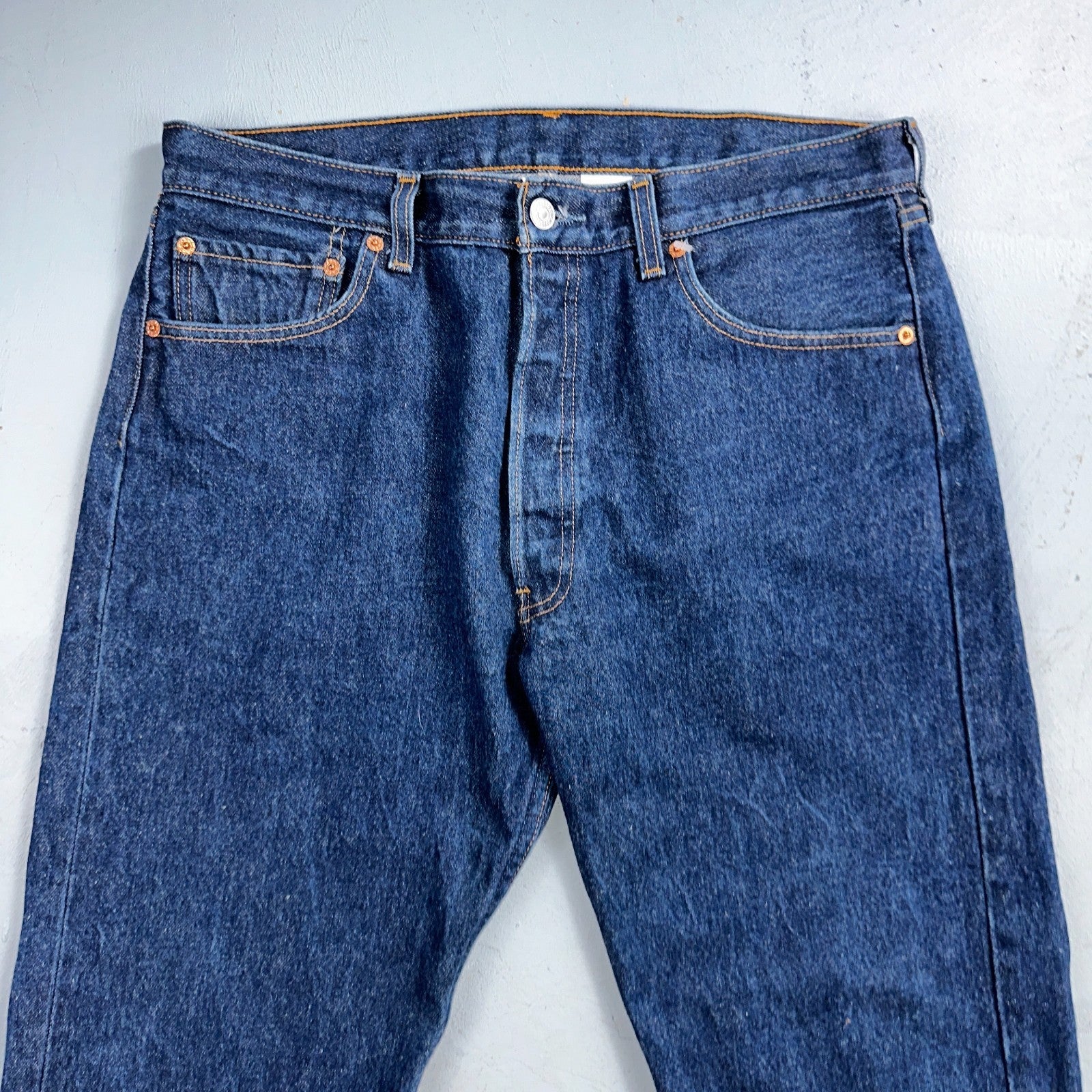 Levis 501 Vintage Y2K 90s XX Straight Leg Jeans Blue Dark Wash 35x30 Act 33x26