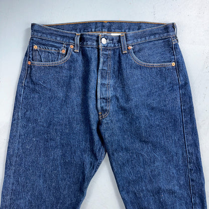 Levis 501 Vintage Y2K 90s XX Straight Leg Jeans Blue Dark Wash 35x30 Act 33x26