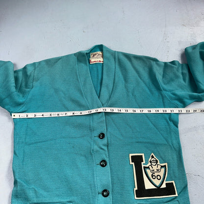 VTG Albion Award Sweater Varsity Letterman Button Cardigan Rockabilly UNC Knit