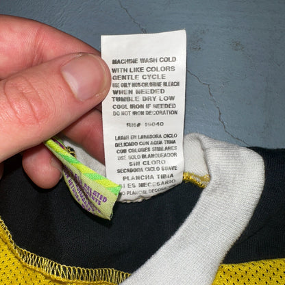 Vintage Scooby Doo Curveball Shirt Boys Size 12 Yellow Jersey Baseball 2000 Y2K