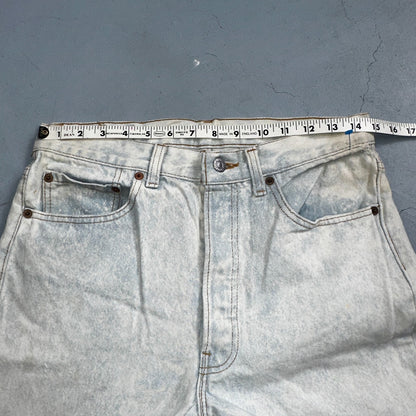 Levis 501 Vintage 90s USA XX Straight Leg Jeans 32x34 Blue Light Wash Act 29x32